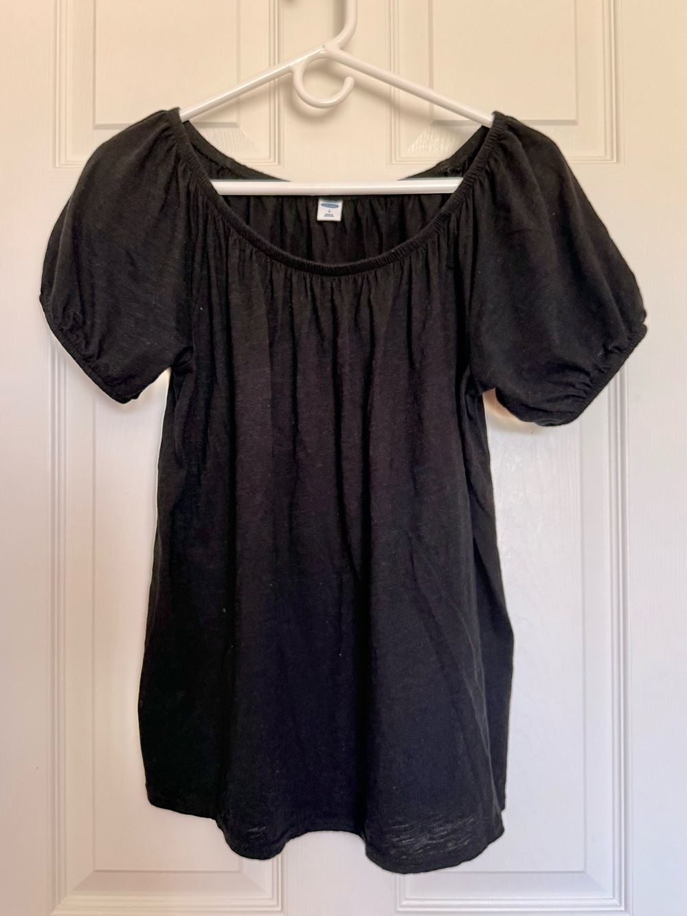 Old Navy Black Puff Sleeve Tunic Top